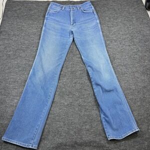 Vintage Wrangler Women's Blue Denim Bootcut Jeans Size 31 x 36-‎